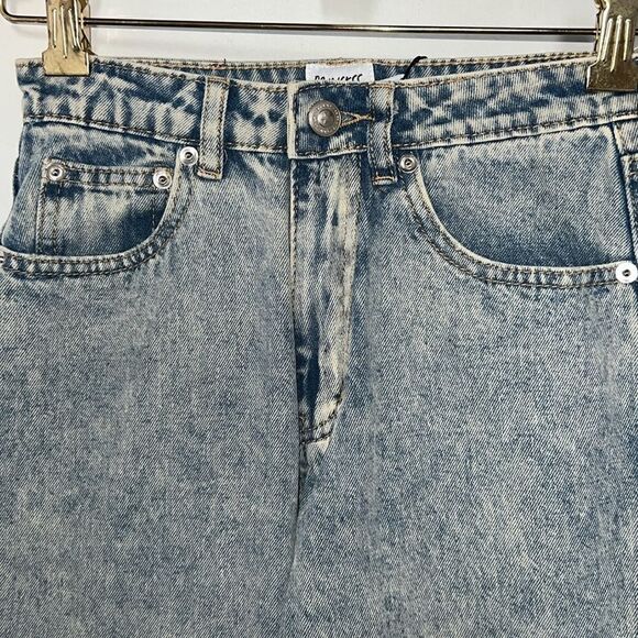 PRINCESS POLLY Zaiden Blue Denim Straight Leg Jeans-0 NWT - Picture 3 of 9